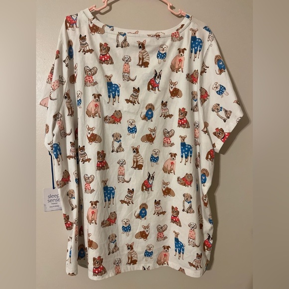 Sleepsense Dog Print Sleep Shirt 100% Cotton 3X - Picture 2 of 5